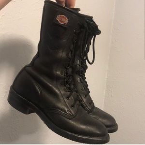 Vintage Harley Davidson Combat Boots